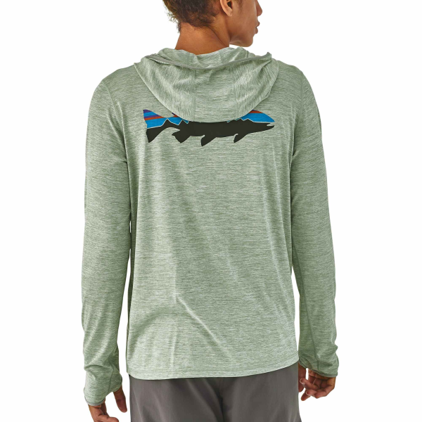 Patagonia Tropic Comfort Hoody II Celadon Fitz Trout Model 2 Patagonia Tropic Comfort Hoody II Celadon Fitz Trout Model 2